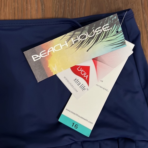 NWT Size 16 BEACH HOUSE Sophie Pleated Skirted Swim Bottom with Attached Bikini - Picture 6 of 16